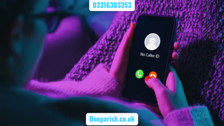 Phone displaying a warning about scam call from 03316303353
