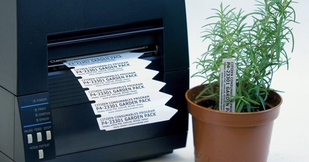 durable plant labels in vegetable garden